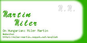 martin miler business card